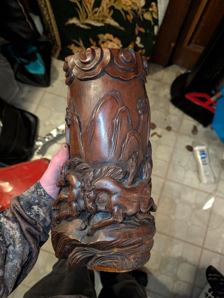 Antique Bamboo Root Carving