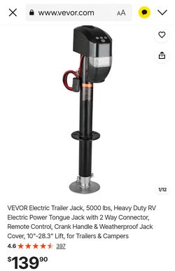VEVOR Electric Trailer Tongue Jack 5000 lbs