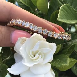 New bracelet gold plated with rhinestones