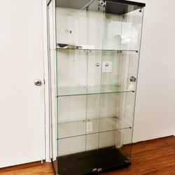 🚨 Glass Display Cabinet – Brand New, Assembled –Asking $100          (Retails $200 With Tax)
