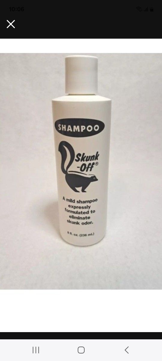 Skunk-Off Shampoo 8-oz Bottle- For  Pets -80% FULL BOTTLE