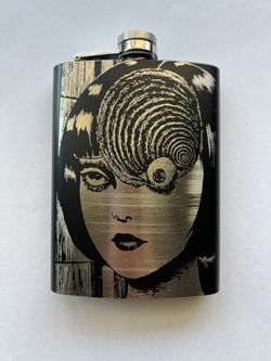 Junji Ito Uzumaki Laser Engraved Flask  