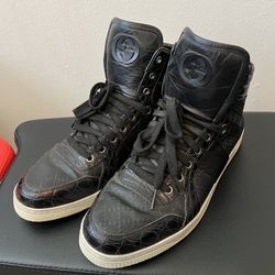 Gucci Viaggio Black Hi Top Sneakers