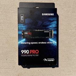 SAMSUNG 990 PRO SSD 2TB NVMe M.2 PCIe Gen4, M.2 2280 Internal Solid State Hard Drive
