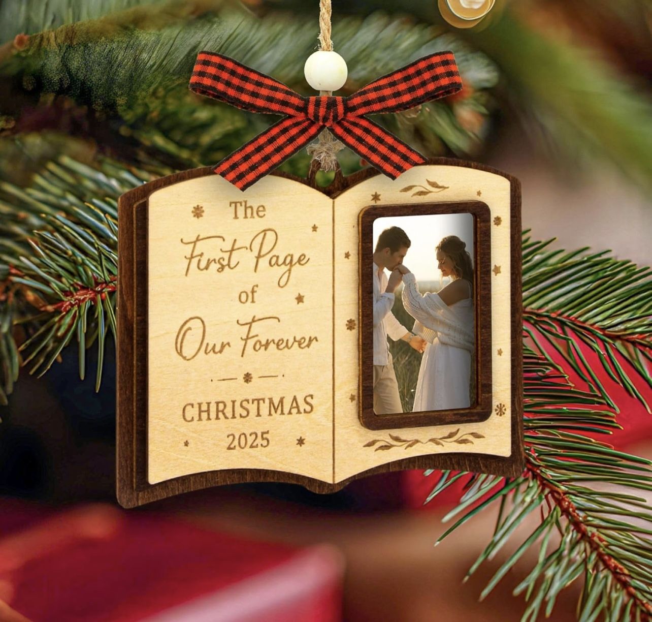 Our First Christmas Married Ornament 2025 - Unique Wedding Gifts For Couples 2025 Newlyweds, 1st Christmas As Mr And Mrs Ornaments, Wedding Ornament 2