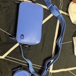 Coach Charter Slim Crossbody in Blue Leather