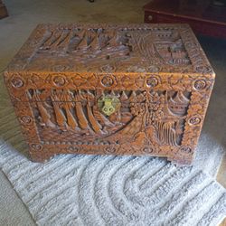 Carved Big Box With Keys