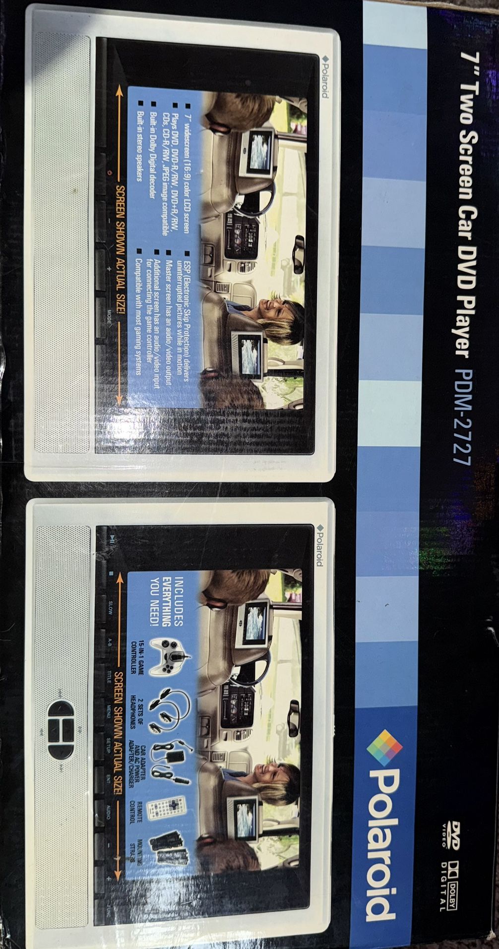 7” Two Screen Car DVD Player PDM-2727