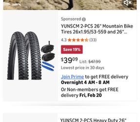 Bike Tires N Tubes Set Of 2