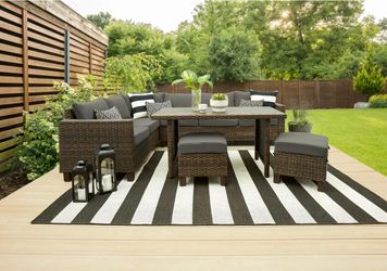Better Homes Gardens Brookbury 5 Piece Patio Wicker Sectional Set OBO for Sale in Phillips Ranch CA OfferUp