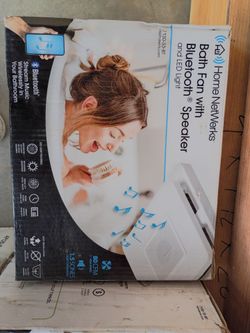 Home NetWerks Bath Fan with Bluetooth Speaker and LED light