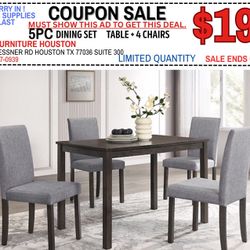 5pc Dining Room Table Set 