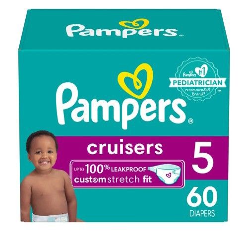 Baby Diapers Pampers Cruisers Size 5