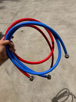 Washing Machine Inlet Hoses Red and Blue