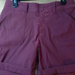 Eddie Bauer Women's Burgundy Sport Shorts 