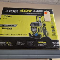 NEW Ryobi 40 Volt Brushless Whisper Series Pressure Washer Kit RY40PW15