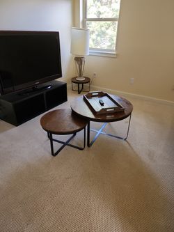 Set Of Three Circular Coffee Tables