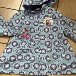 Little Girl Clothes Size 6x Rain Jacket / Coat 