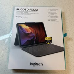Logitech Rugged Folio Keyboard Case for iPad - Gray