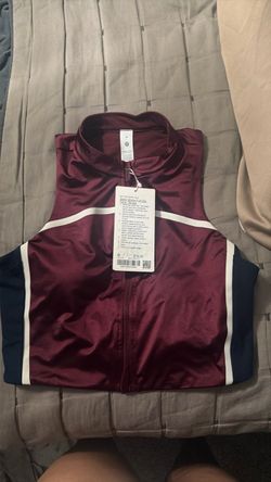 Lululemon Satin Shine Full-Zip Tank Stripe