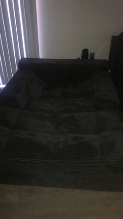 Black Fabric Sofa Couch