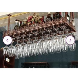 Metal Wine Glass Rack Upside Down Goblet Floating Shelf For Living Room Kitchen Office Bar