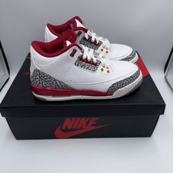 Jordan 3 Cardinal Red Size 5.5Y / 7W Like New 🔥
