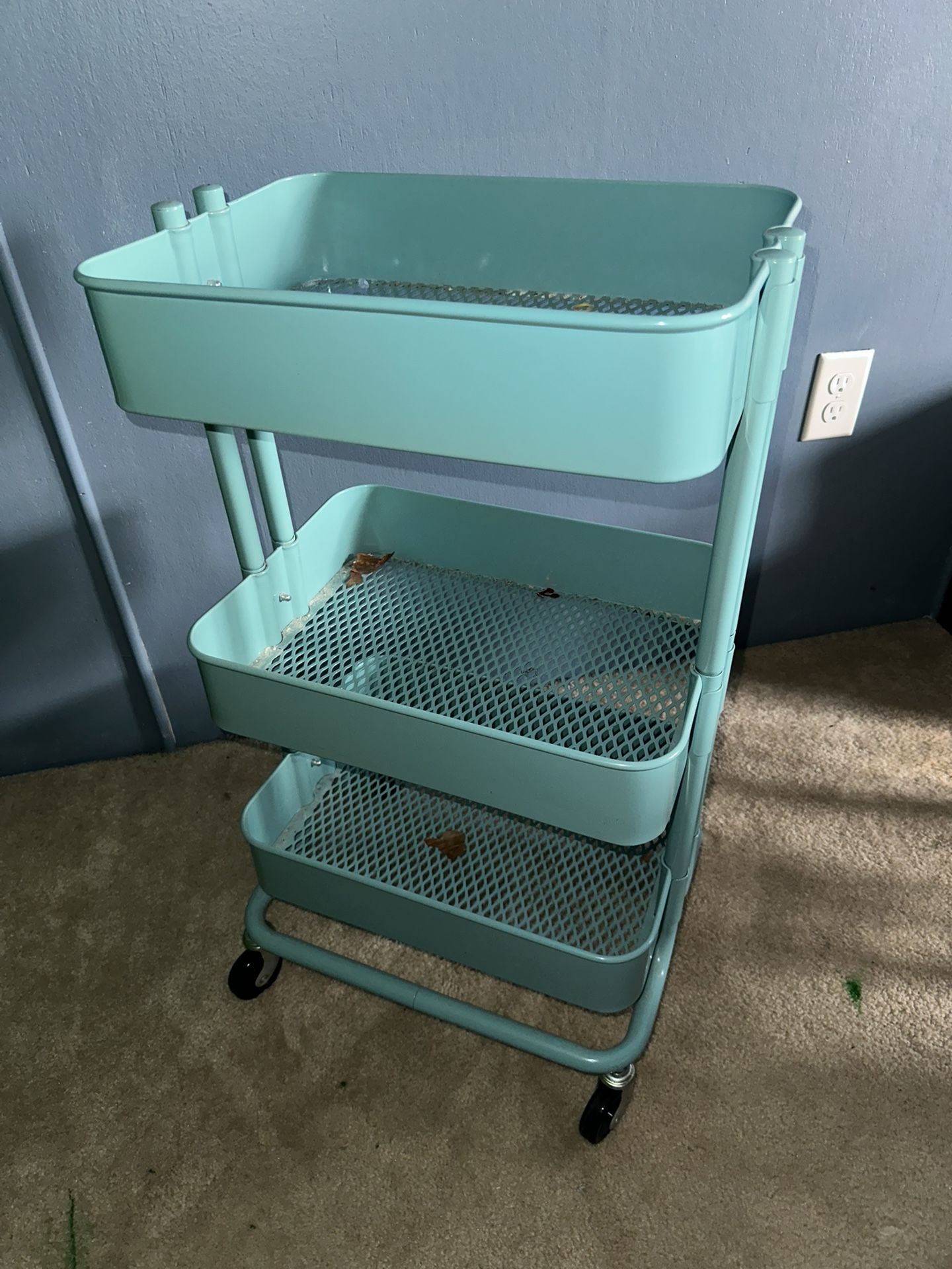 3-tier Blue Storage Cart