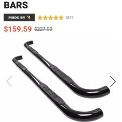 Truck Side Steps 3” Black Nerf Bars