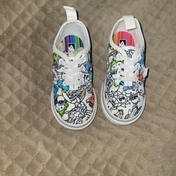 Crayola x Vans Authentic Elastic Lace Toddler 'Sketch Your Way