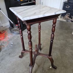 Marble Top Wood Bottom Table 