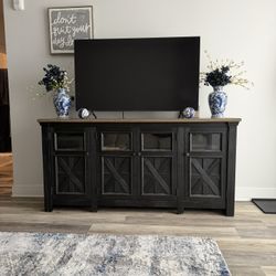 Signature Design by Ashley Tyler Creek 74" TV Stand-Black/Gray