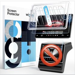 Wigoo Tesla Model X & Model S Screen Protector Matte [No Glare & Fingerprint] Model X (2021~2025)/Model S(2021~2025) Accessories, Tempered Glass Prote