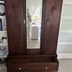 Antique Armoire Wardrobe Cabinet Recently Refinished