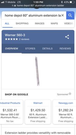 60 foot extension ladder aluminum