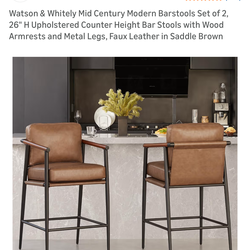Mid Century Modern Barstools- 3 total