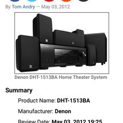 Denon Receiver With Boston Speakers