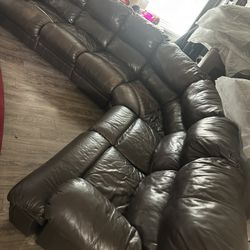 Leather Sectional 