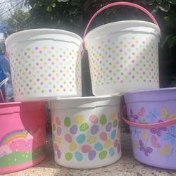 Plastic Easter Baskets I have 5