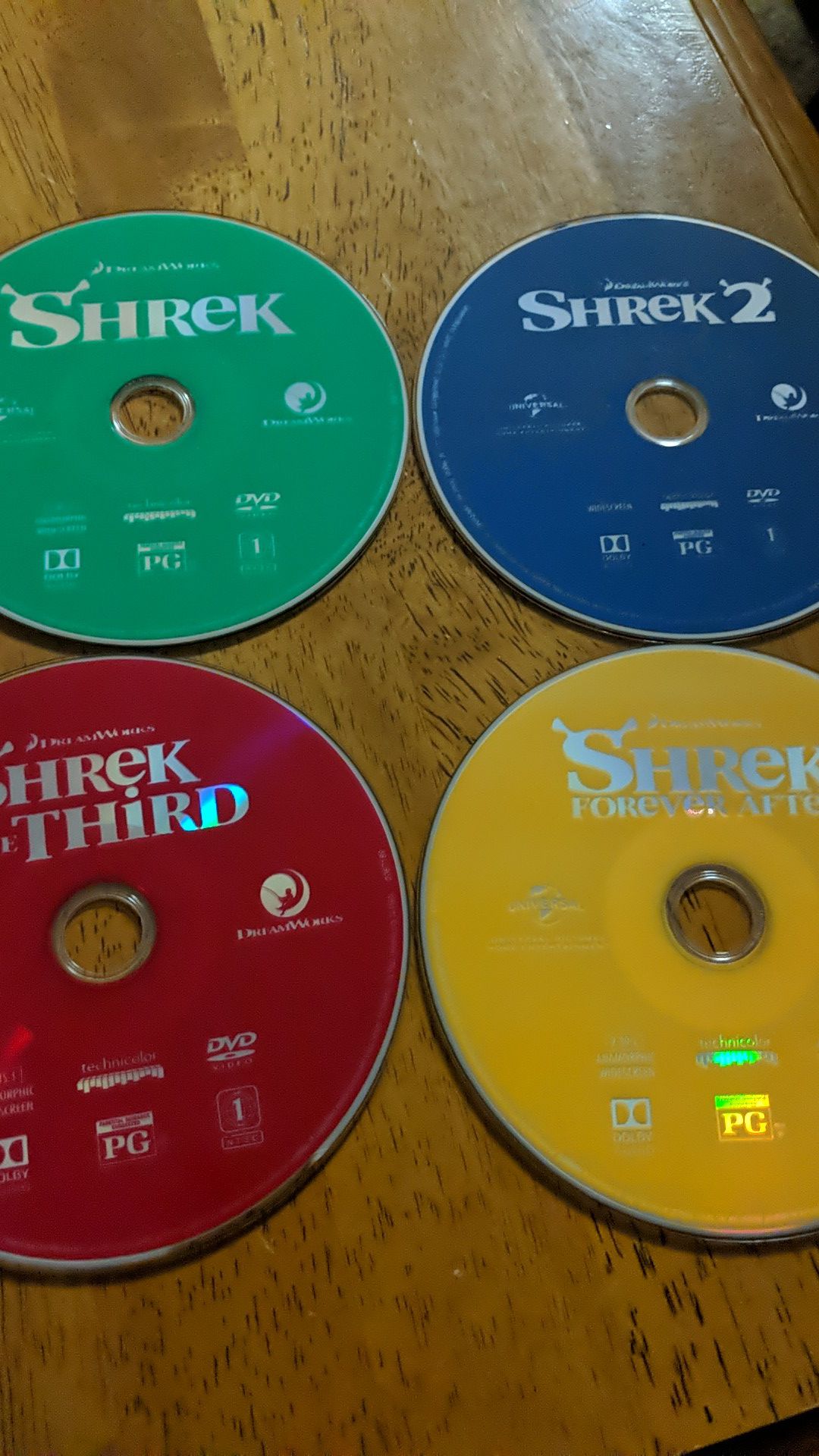 Shrek movies.