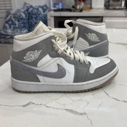 Jordan 1 Mid Wolf Grey Aluminum (Women's)