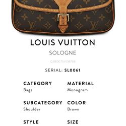 Authentic Louis Vuitton Sologne 🤗