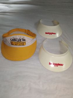 3 vintage visors