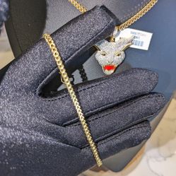 Solid Gold Sale Combo Deal Pendant Bracelet Chain Franco