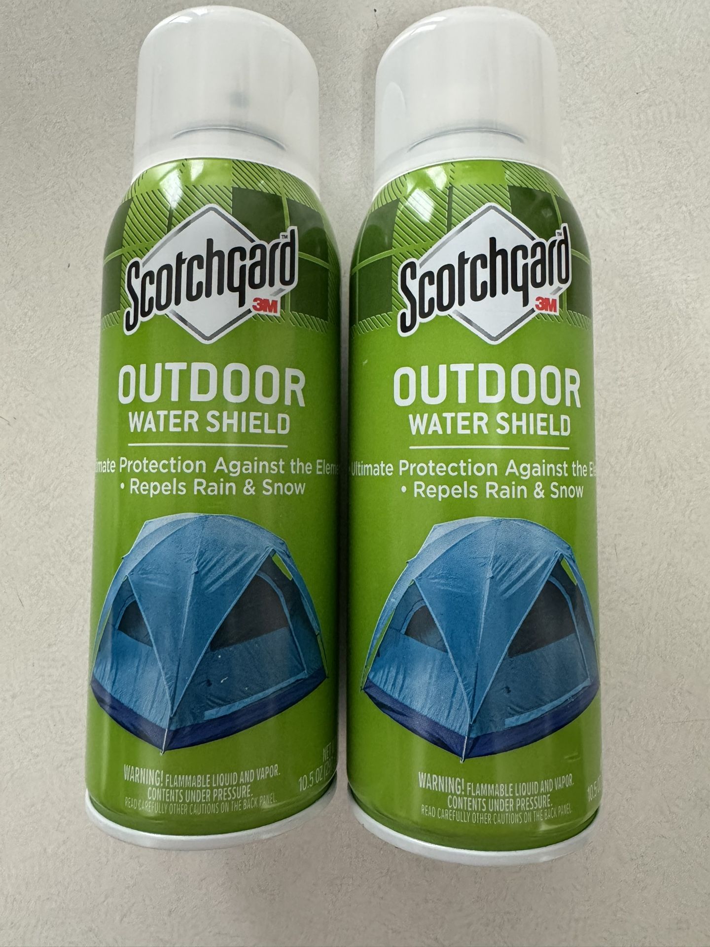 Two cans of scotch guard, outdoor water shield