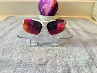 Rawlings White Frame Sunglasses with Pink-Red Mirrored Lenses