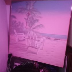 Beautiful Hand Painted Beach Painting 
