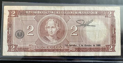 2 Cólones El Salvador 1974