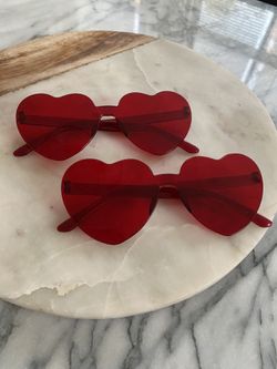 ๐ Red Heart-Shaped Eyeglasses for Adults. โค๏ธโค๏ธ2 sets