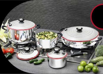 Stainless Steel Cookware Set with Lids